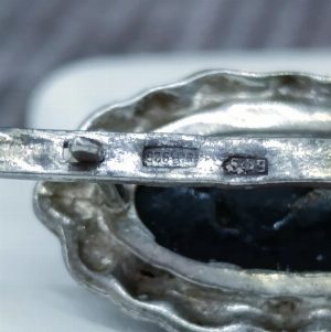 Серебряные винтажные серьги с янтарём