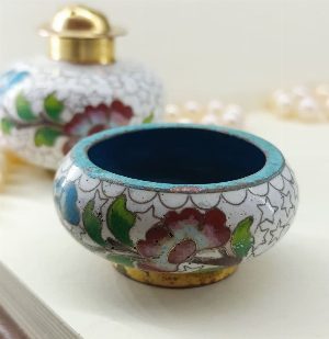 Миниатюрные винтажные солонки клуазоне (cloisonnе). Перегородчатая эмаль. Китай середины XX века