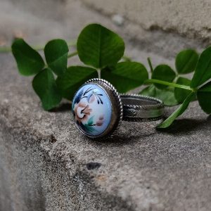 Винтажное кольцо с финифтью