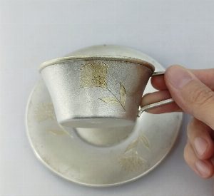 Серебряная винтажная кофейная пара