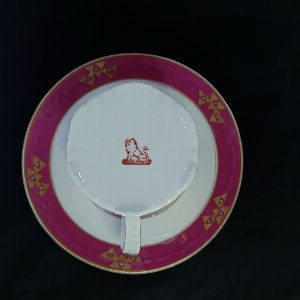 Чайная пара. Фарфор, деколь, золочение. Вербилки. 1920-е годы. Экспорт для Африки.