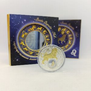 20 рублей 2013 г. Знаки зодиака Лев (Беларусь) Серебро. Сертификат.
