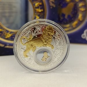 20 рублей 2013 г. Знаки зодиака Лев (Беларусь) Серебро. Сертификат.