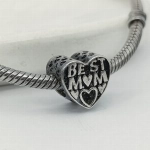 Серебряный шарм "Best Mom" PANDORA 