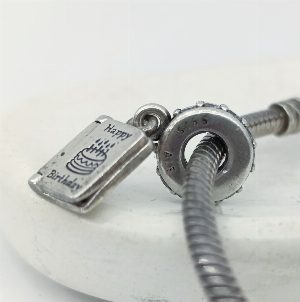 Серебряный шарм "Happy Birthday" PANDORA 
