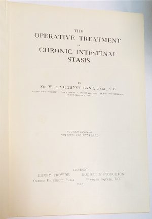 The operative treatment of chronic intestinal stasis.